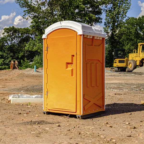 how can i report damages or issues with the portable restrooms during my rental period in Rainbow Lake